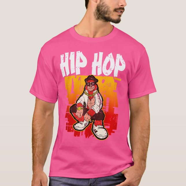 Hip Hop Retro Graffiti Rap Trap Music T-Shirt (Vorderseite)