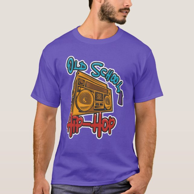 Hip Hop retro party design 90s old school men funn T-Shirt (Vorderseite)