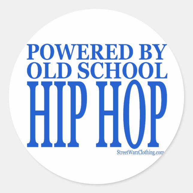 HIP HOP RUNDER AUFKLEBER (Vorderseite)