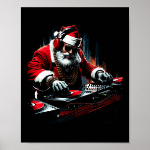 Hip Hop Santa Dj Weihnachten 1 Poster