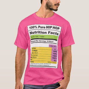 Hip Hop Shirts Hip Hop Nährwertangaben 100 Pure R
