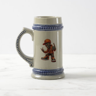 Hip Hop Skelett Grafik T-Shirt Bierglas