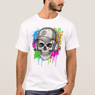 Hip Hop Skull mit Sonnenbrille T-Shirt