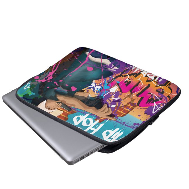 Hip Hop Star Laptopschutzhülle (Vorne Knopf)