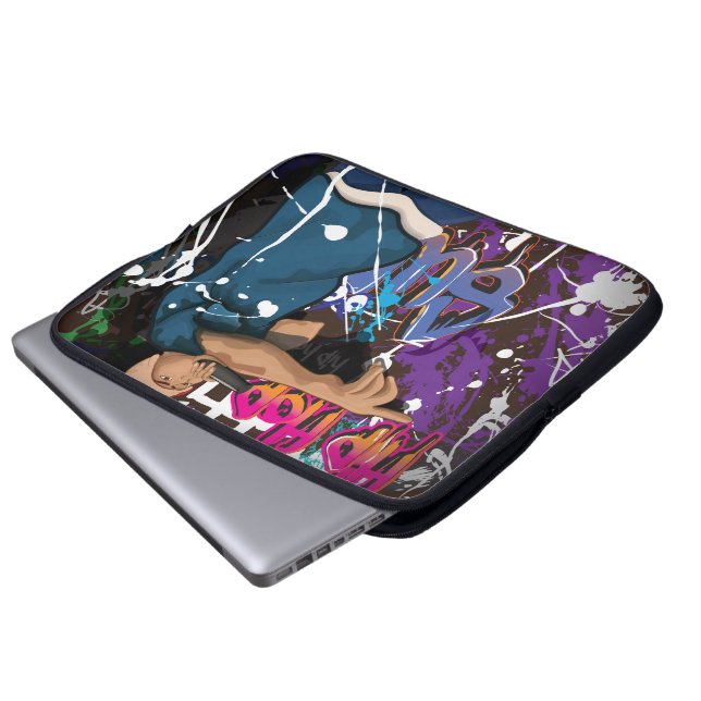 Hip Hop Star Laptopschutzhülle (Vorne Knopf)