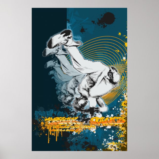 Hip Hop, Steet-Dance, Breakdancer Poster (Vorne)