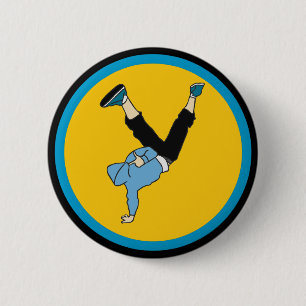 Hip Hop Street Art Tänzer Button