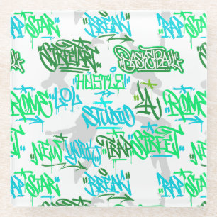 Hip Hop Street Arts Pattern Glasuntersetzer