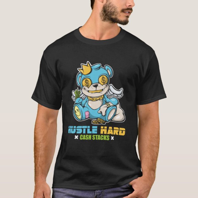Hip Hop Teddy Bear Gang Hipster Hustle Streetwear  T-Shirt (Vorderseite)
