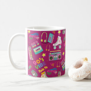Hip Hop Vibes Retro aus den 90er Jahren gestaltete Kaffeetasse