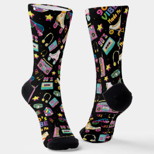Hip Hop Vibes Retro aus den 90er Jahren gestaltete Socken