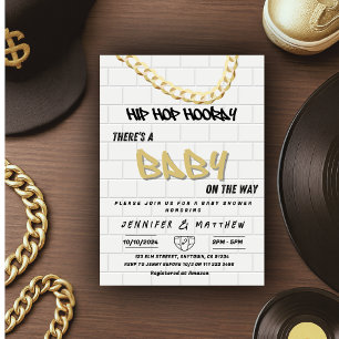 Hip Hop Wineller Party Vater Coed Urban Baby Showe Einladung