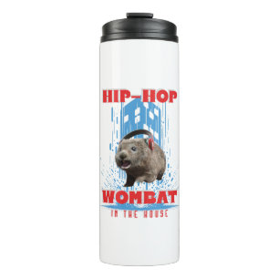 Hip Hop Wombat Lustige Musik Tier Thermosbecher