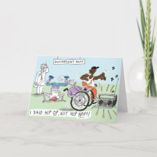 Hip OP bien bientôt drôle de carte de patient hôpi