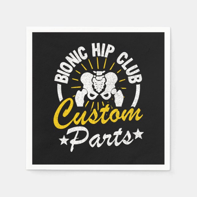 Hip Replacement Surgery Bionic Hip Club Member Rec Serviette (Vorderseite)