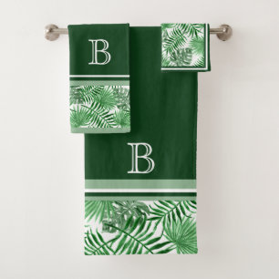 Hip Retro Tropical Green Palm Leafs Motif Personna