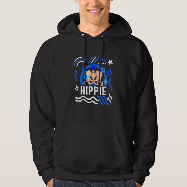 Hip Surgery Hippie Floral Bionic Broken Hip Replac Hoodie (Vorderseite)