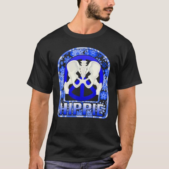 Hip Surgery Hippie Floral Bionic Broken Hip Replac T-Shirt (Vorderseite)