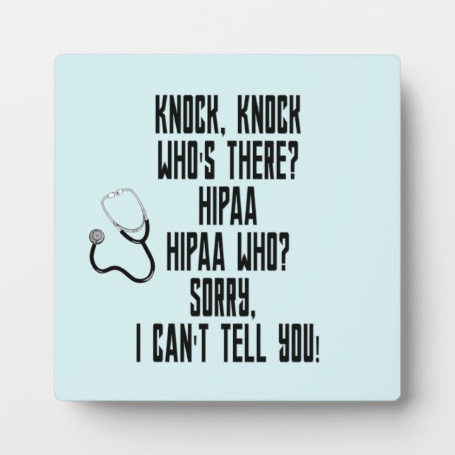 HIPAA Humor Fotoplatte (Vorderseite)