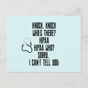 HIPAA-Spaß Postkarte