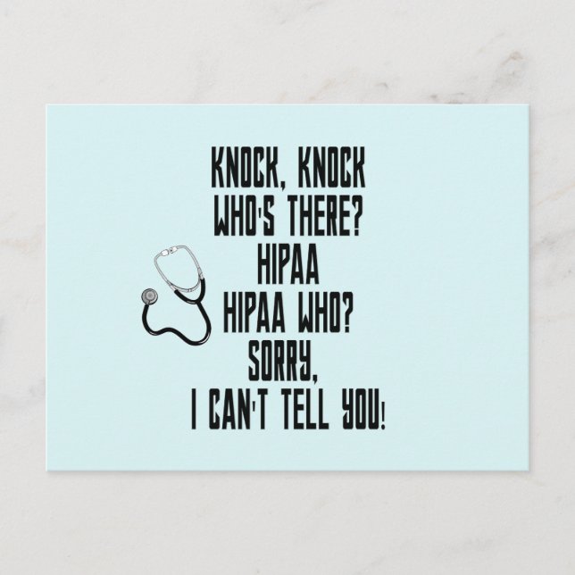 HIPAA-Spaß Postkarte (Vorderseite)