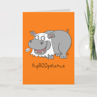 HipBOOpotamus - Halloween-Hippo-Grußkarte