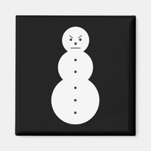 Hiphop Angry Snowman Weihnachten Magnet