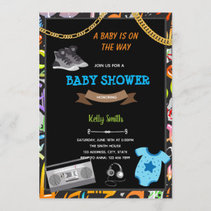 Hiphop-Baby-Party-Einladungskarte Einladung