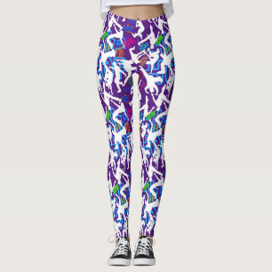HipHop-Tanzmuster.w B Lila BG Leggings