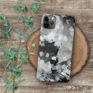 Hippe moderne schwarze graue weiße Pinselstrich-Ku iPhone 16 Pro Max Hülle