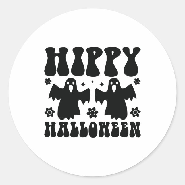 Hippi-Halloween Runder Aufkleber (Vorderseite)