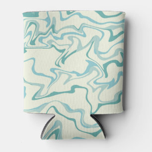 Hippie 70er Blue Marble Liquid Swirl Boho Muster Dosenkühler