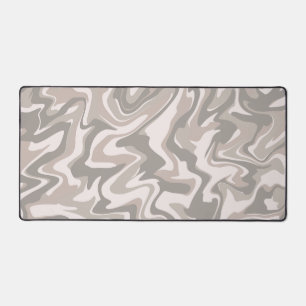 Hippie 70er Gray Marble Liquid Swirl Boho Muster Schreibtischunterlage