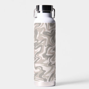 Hippie 70er Gray Marble Liquid Swirl Boho Muster Trinkflasche