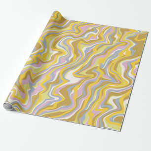 Hippie 70er Green Marble Liquid Swirl Boho Muster Geschenkpapier