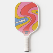 Hippie 70er Style Wavy Mod Pattern Benutzerdefinie