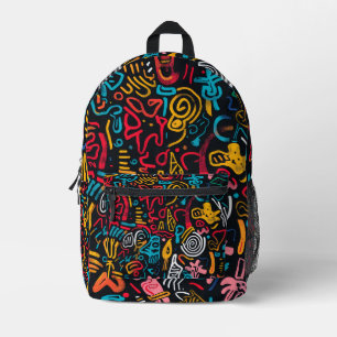 Hippie-All-Over-Print-Schultasche Bedruckter Rucksack