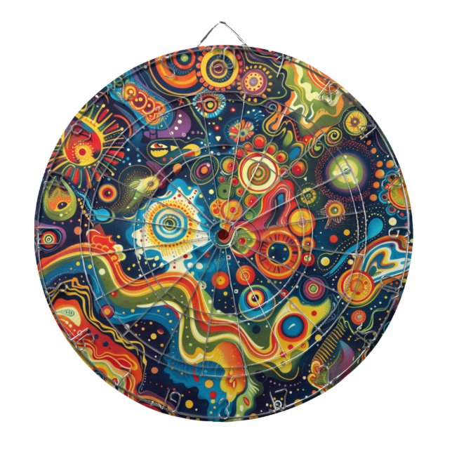 Hippie Art Dartboard Dartscheibe (vorne)
