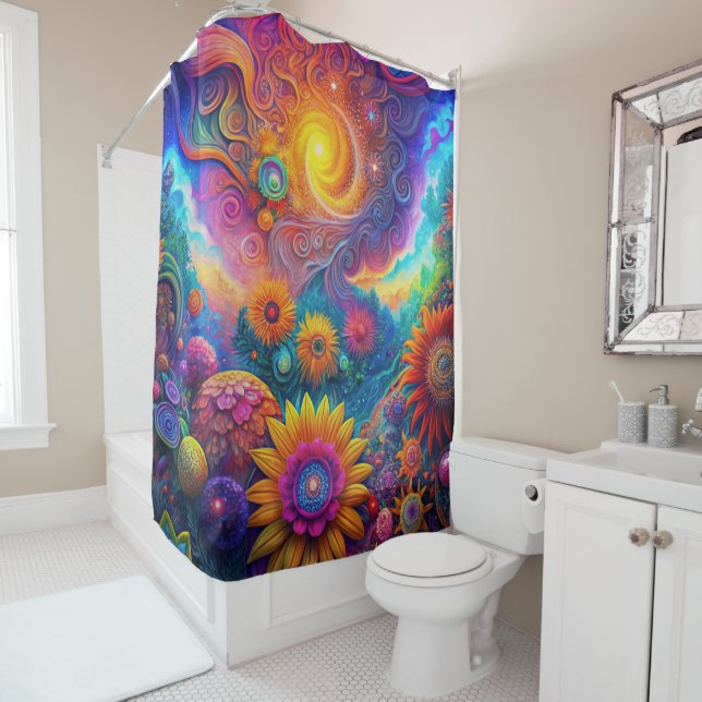 Hippie Art Duschvorhang (Beispiel)
