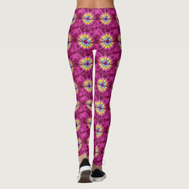 Hippie-Batik-Kreis Leggings (Rückseite)