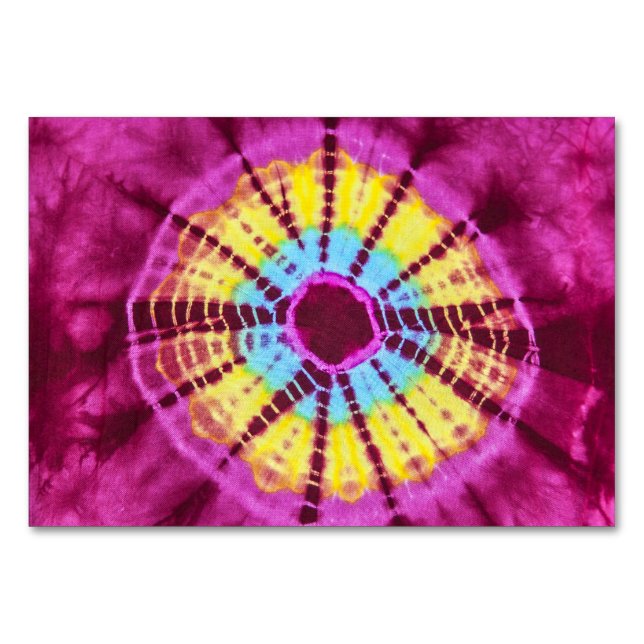 Hippie-Batik-Kreis Tischnummer (Vorderseite)