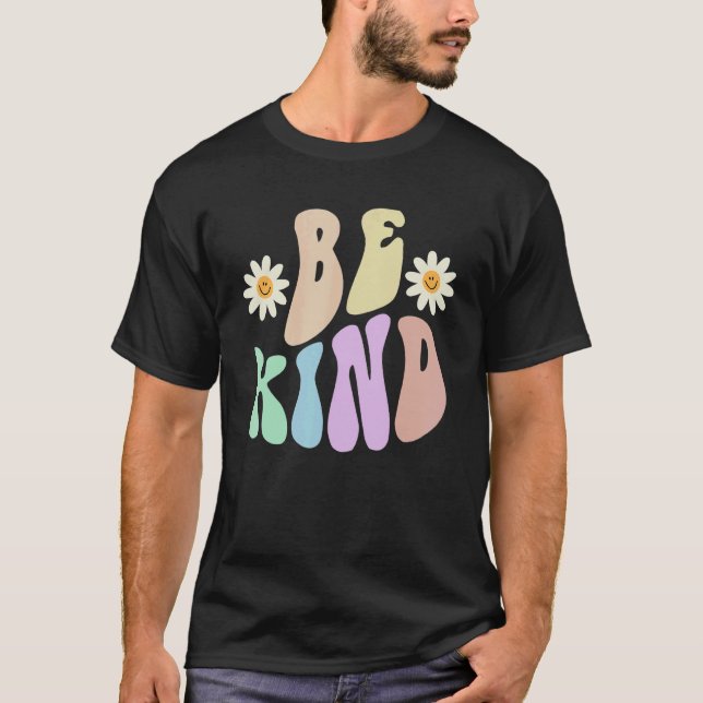 Hippie BE KIND Retro Stop Bullying Choose Kindness T-Shirt (Vorderseite)