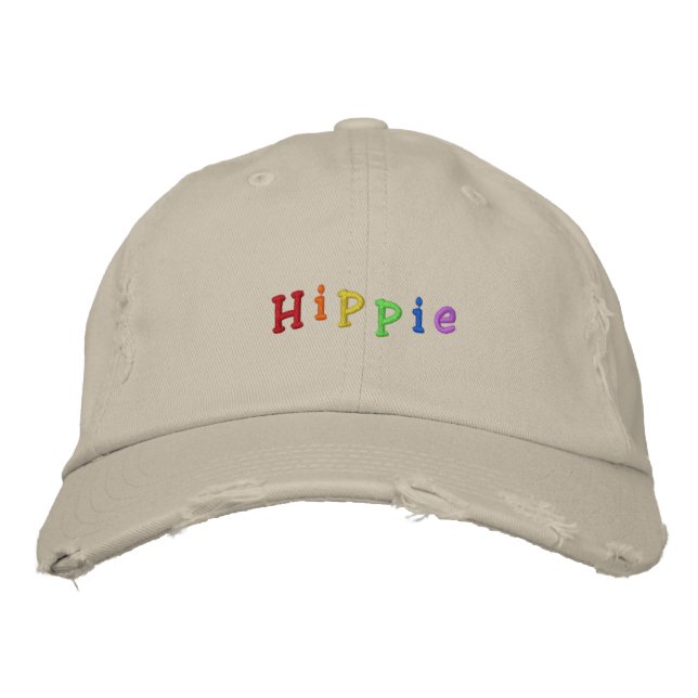 Hippie Bestickte Kappe (Vorderseite)