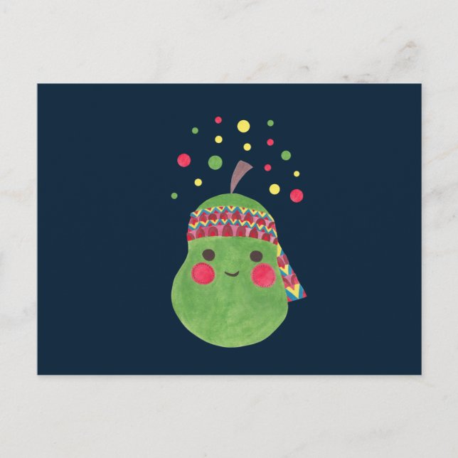 Hippie-Birne Postkarte (Vorderseite)