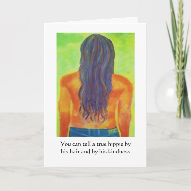 Hippie Birthday Card Karte (Vorderseite)