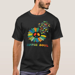 Hippie Blume Peace Liebe Happy Soul T-Shirt