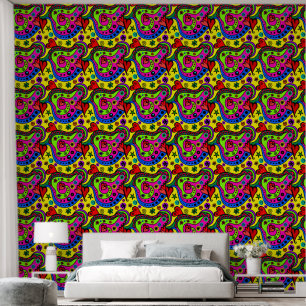 HIPPIE-BLUME RETRO DOVE nahtlos Tapete