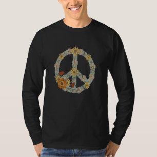 Hippie Blumen Groovy Frieden 70er Jahre Blume Retr T-Shirt