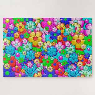 Hippie-Blumen-Puzzle