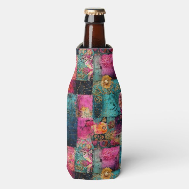 Hippie Boho Flasche Cooler Flaschenkühler (Flaschenvorderseite)